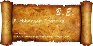 Buchberger Erazmus névjegykártya
